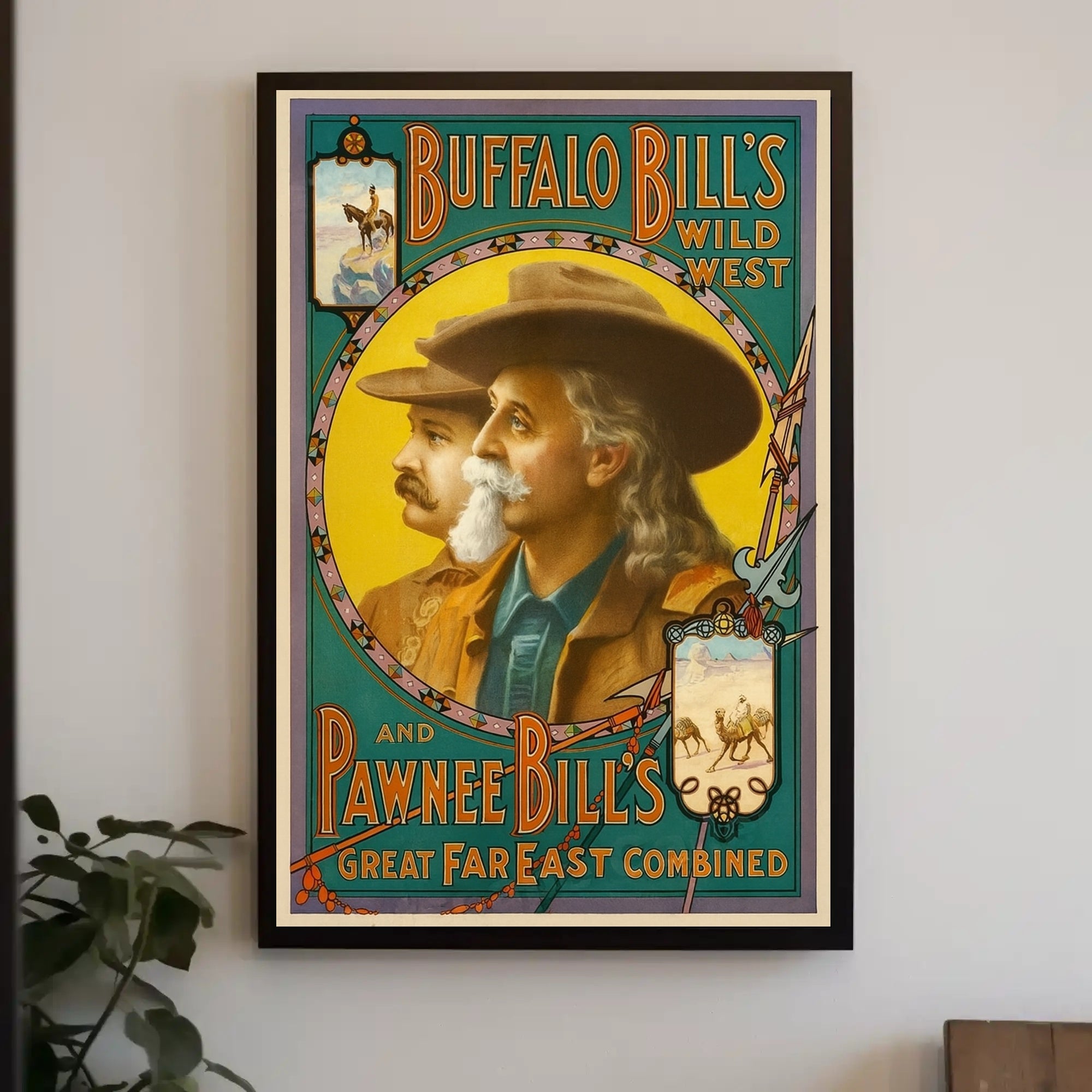 Buffalo Bills Wild West Show Poster Vintage Wall Art