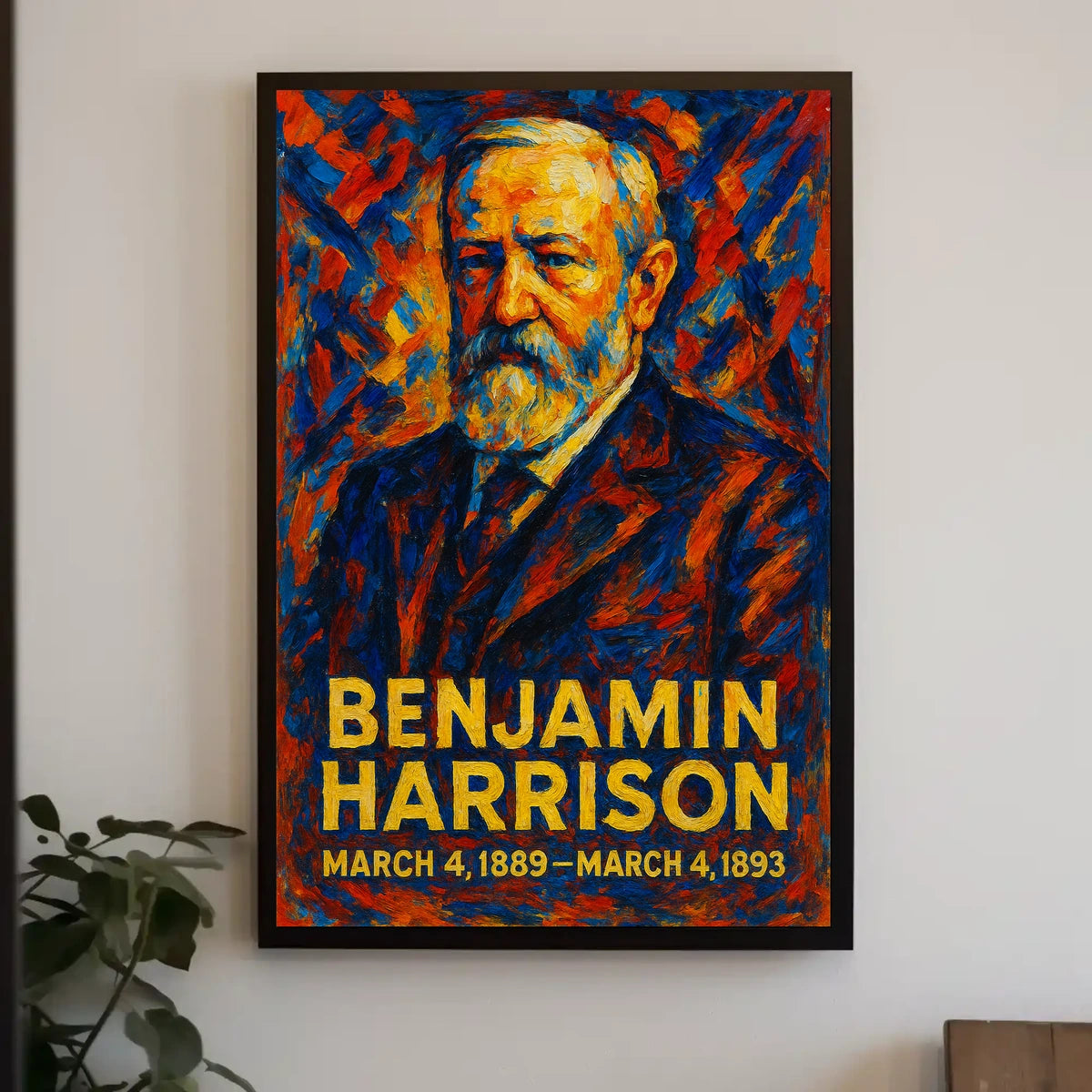 Benjamin Harrison 23rd President of the United States Glitch Hop Art Poster