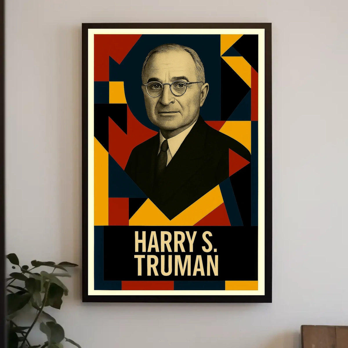 Harry S. Truman 33rd President of the United States Abstract Pop Poster