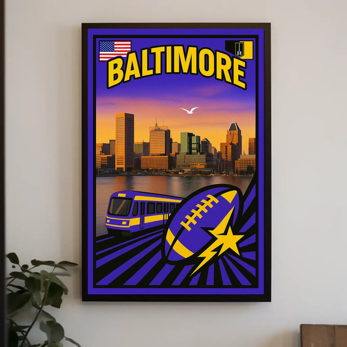 Baltimore Cityscape Poster