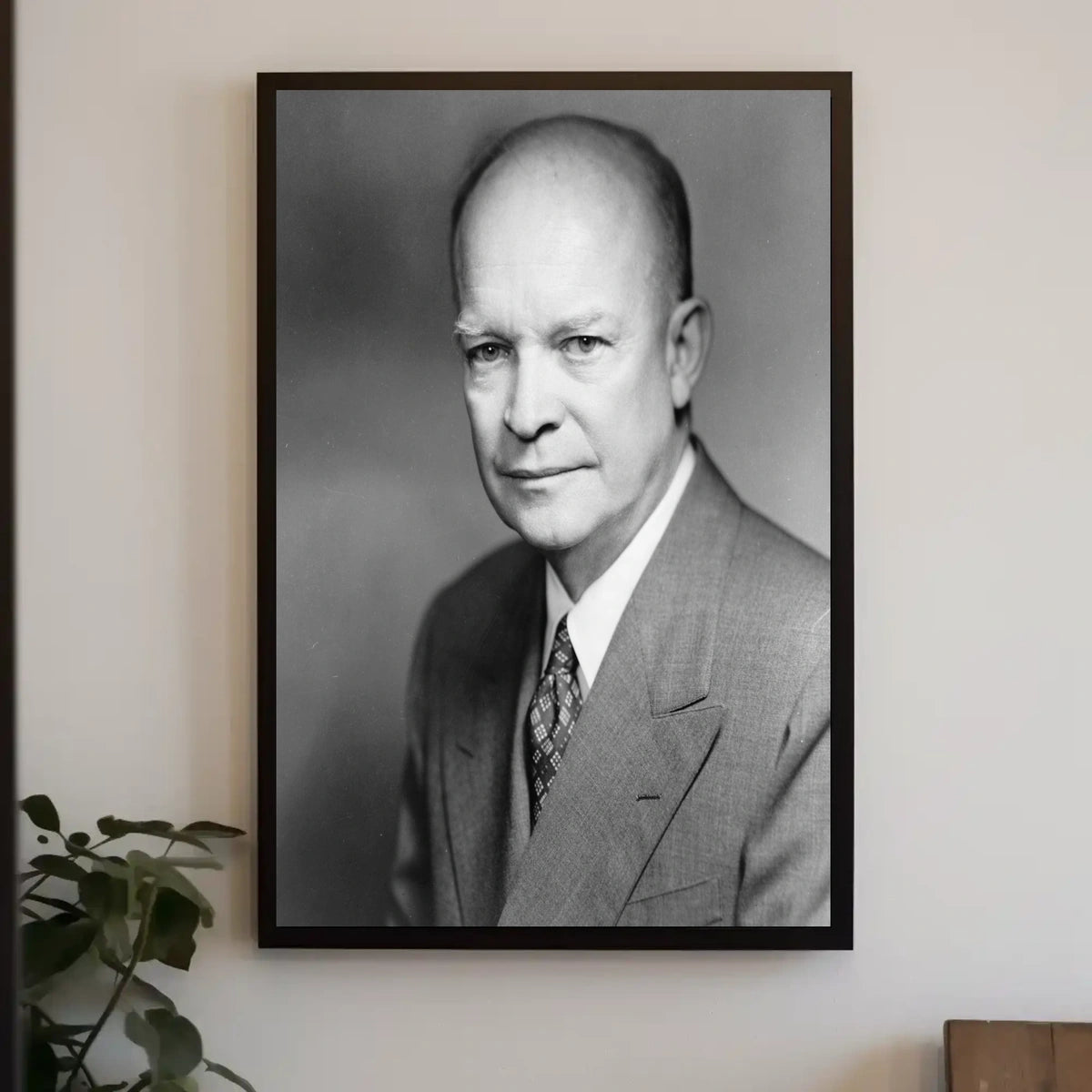 Formal Black and White Portrait – Dwight D. Eisenhower Poster