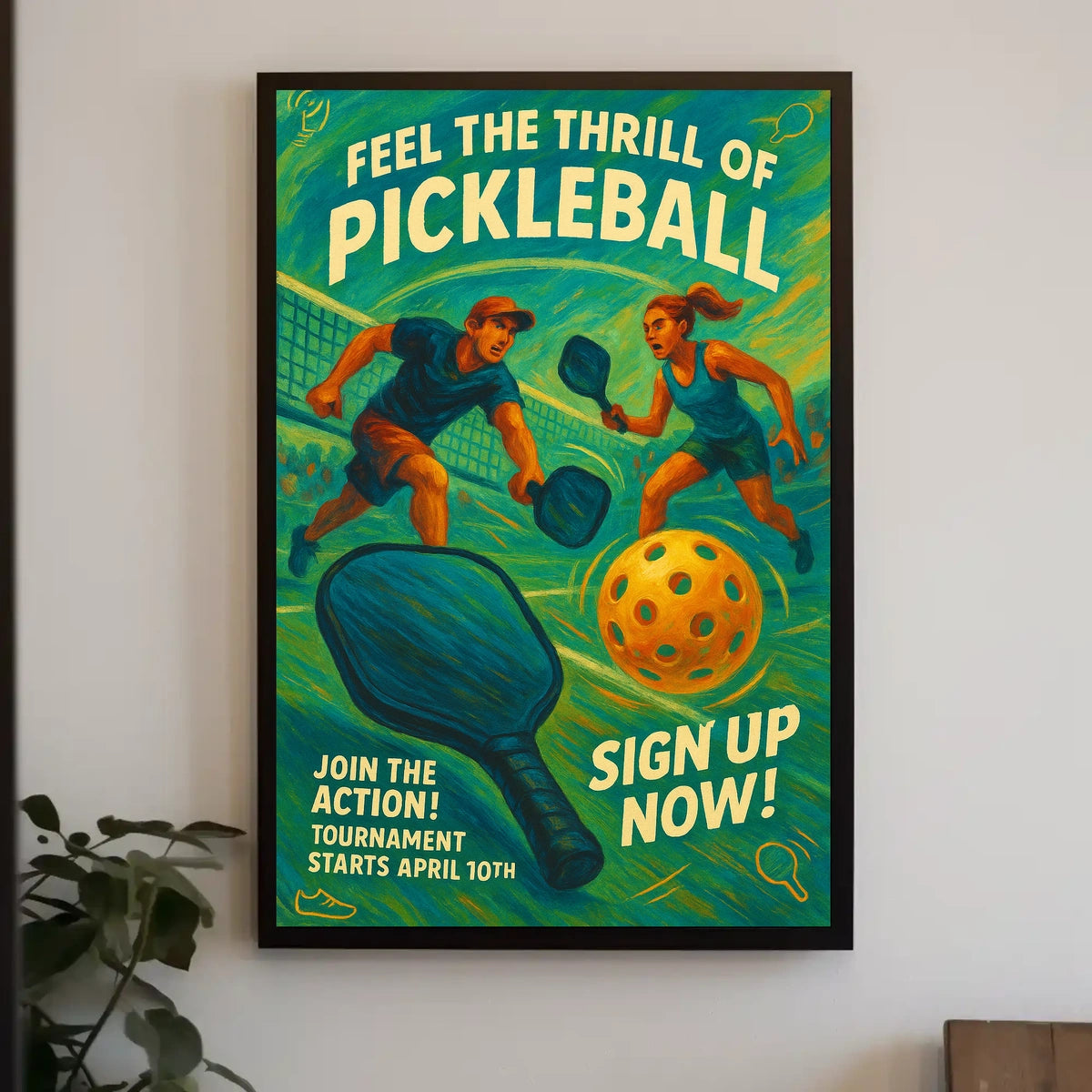 Pickleball Tournament Join the Action Poster
