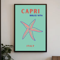 Capri, Italy Travel Poster with Bold Mediterranean Palette PosterGoat
