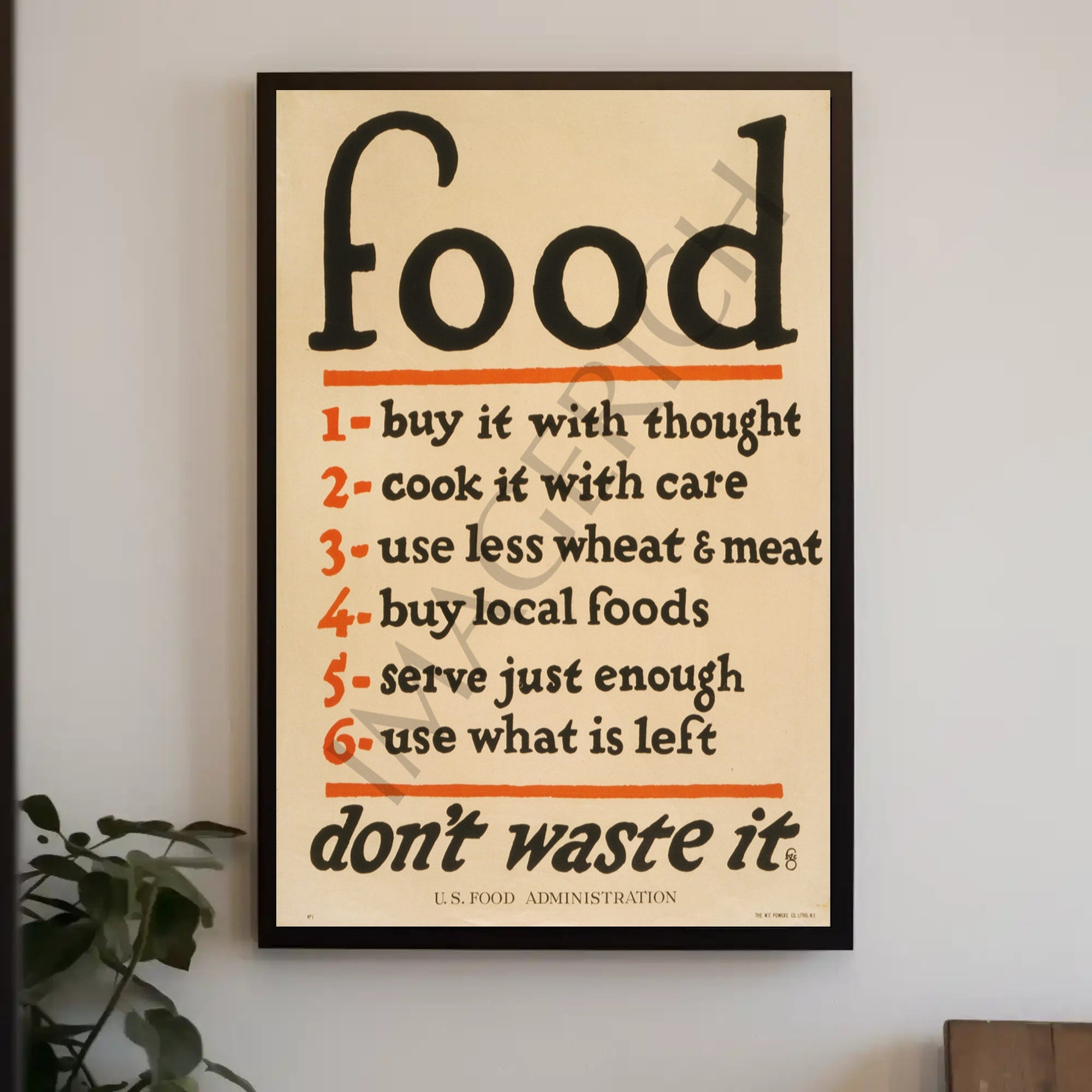Food Conservation Tips Poster PosterGoat