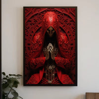The Enigmatic Figure In Red Poster PosterGoat
