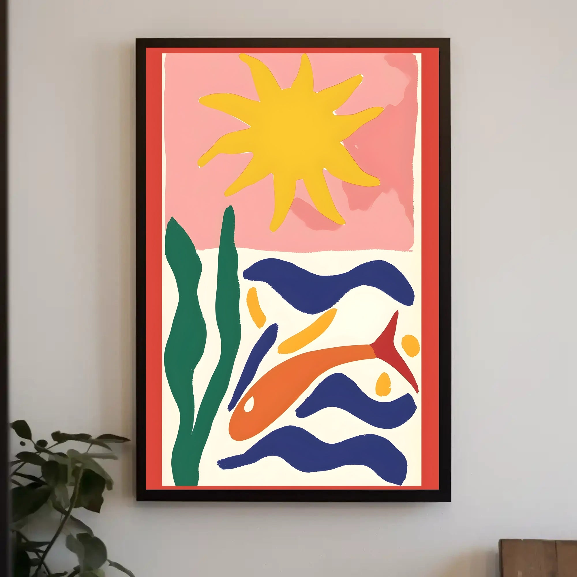 Ocean Scene Poster Vibrant Coastal Wall Art Print