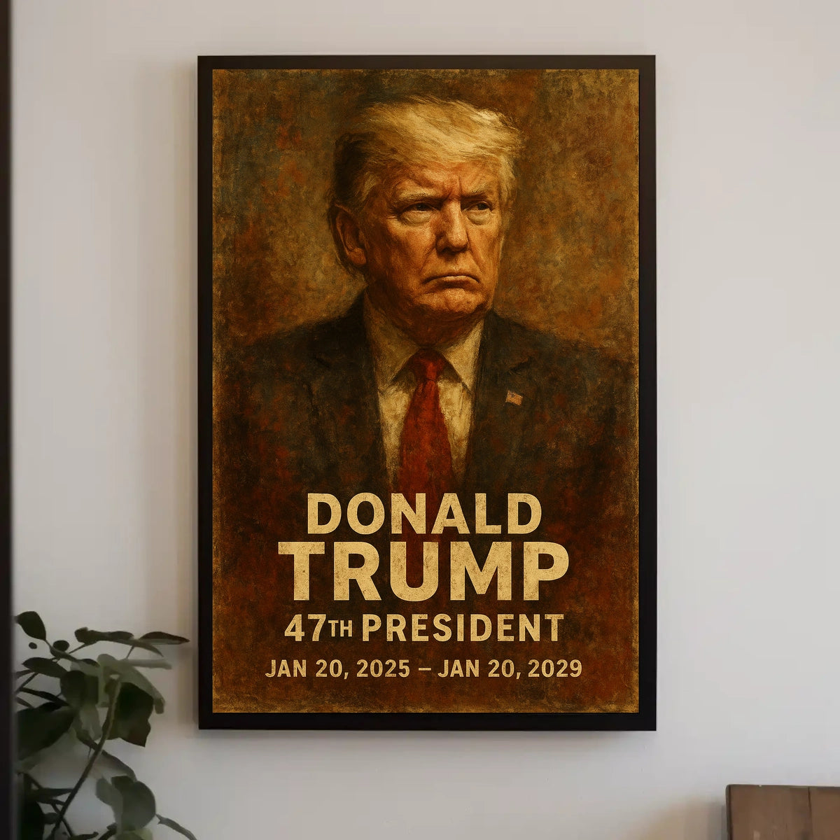 Donald Trump Determination Patriotic Painterly Poster