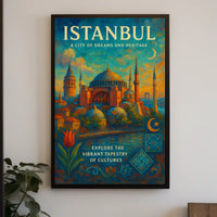 Istanbul City of Dreams Poster Wall Art for Home Decor