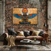 Ancient Egyptian Deity with Symbolic Wings Poster