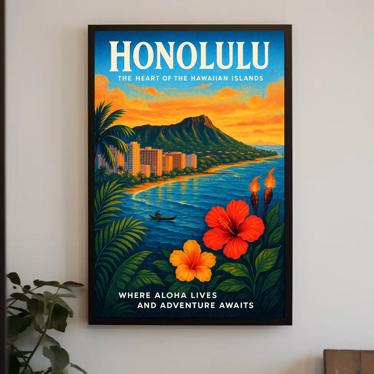 Honolulu The Heart of the Hawaiian Islands Poster