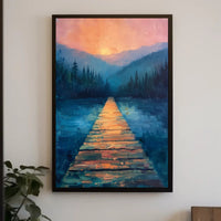 Serene Dreamlike Landscape Art Print - Abstract or Artistic Poster PosterGoat