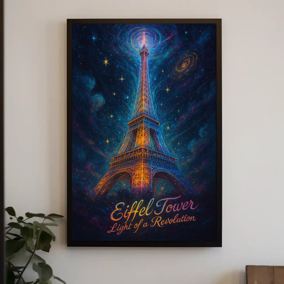 Eiffel Tower Light of a Revolution Poster