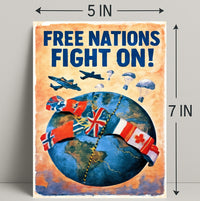 Free Nations Unite Poster PosterGoat