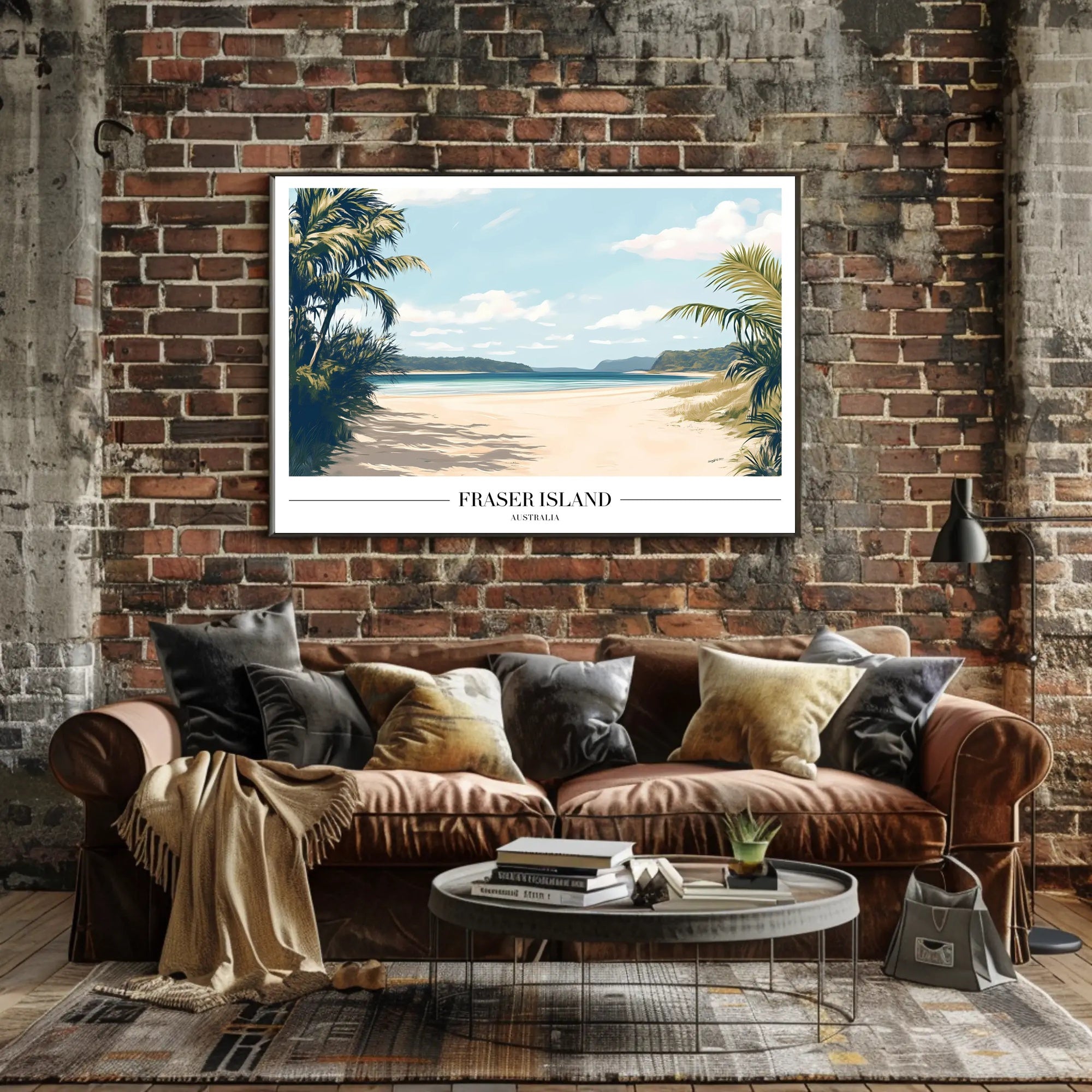 Fraser Island Scenic Beach Travel Poster