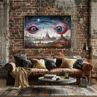 Surreal Dreamscape Eyes: Artistic Poster