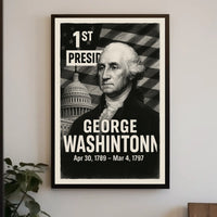 George Washington 1st President of the United States Digital Montaje Poster
