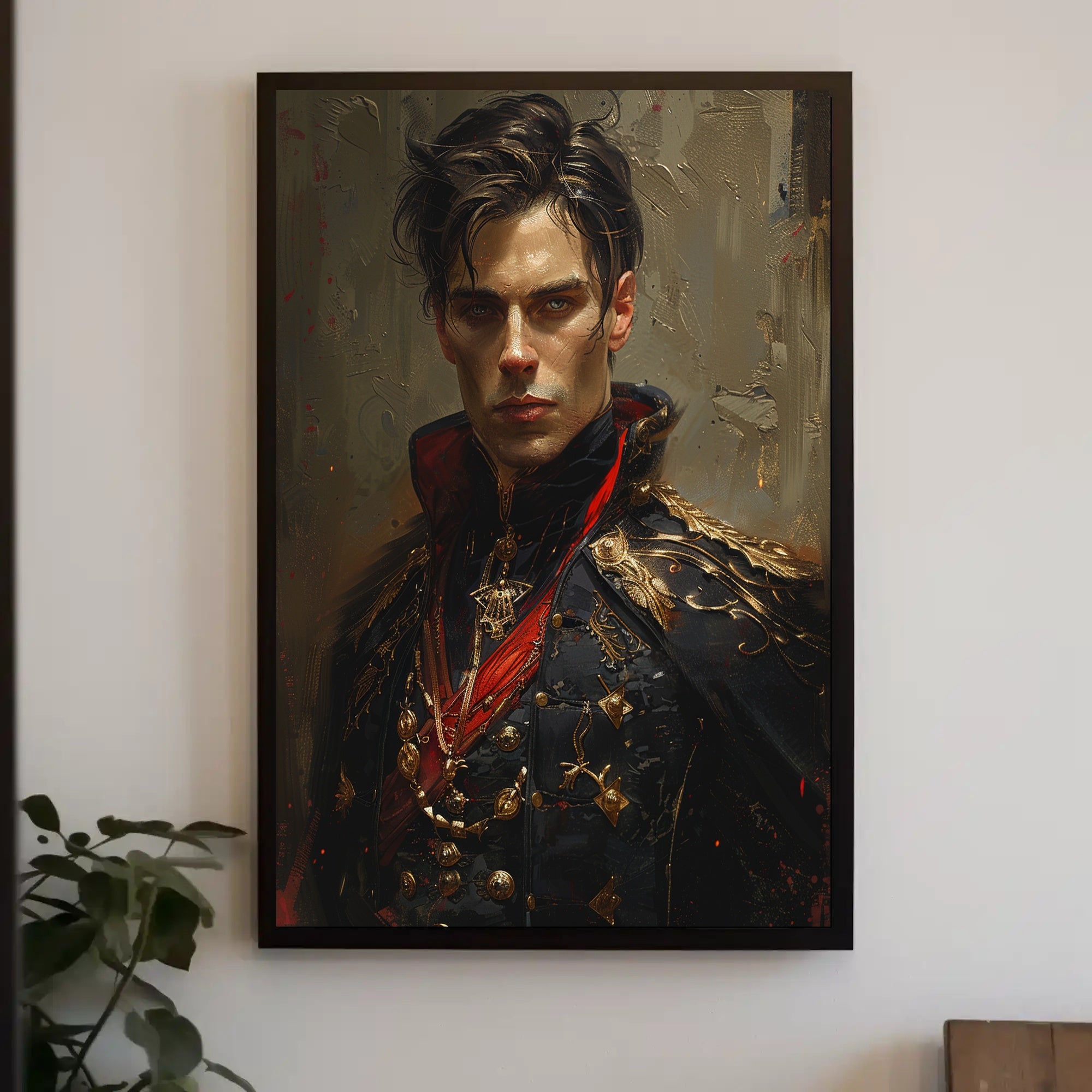 Regal Warrior Portrait Art Print for Home Decor PosterGoat