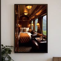 Luxurious Train Cabin Retreat Poster