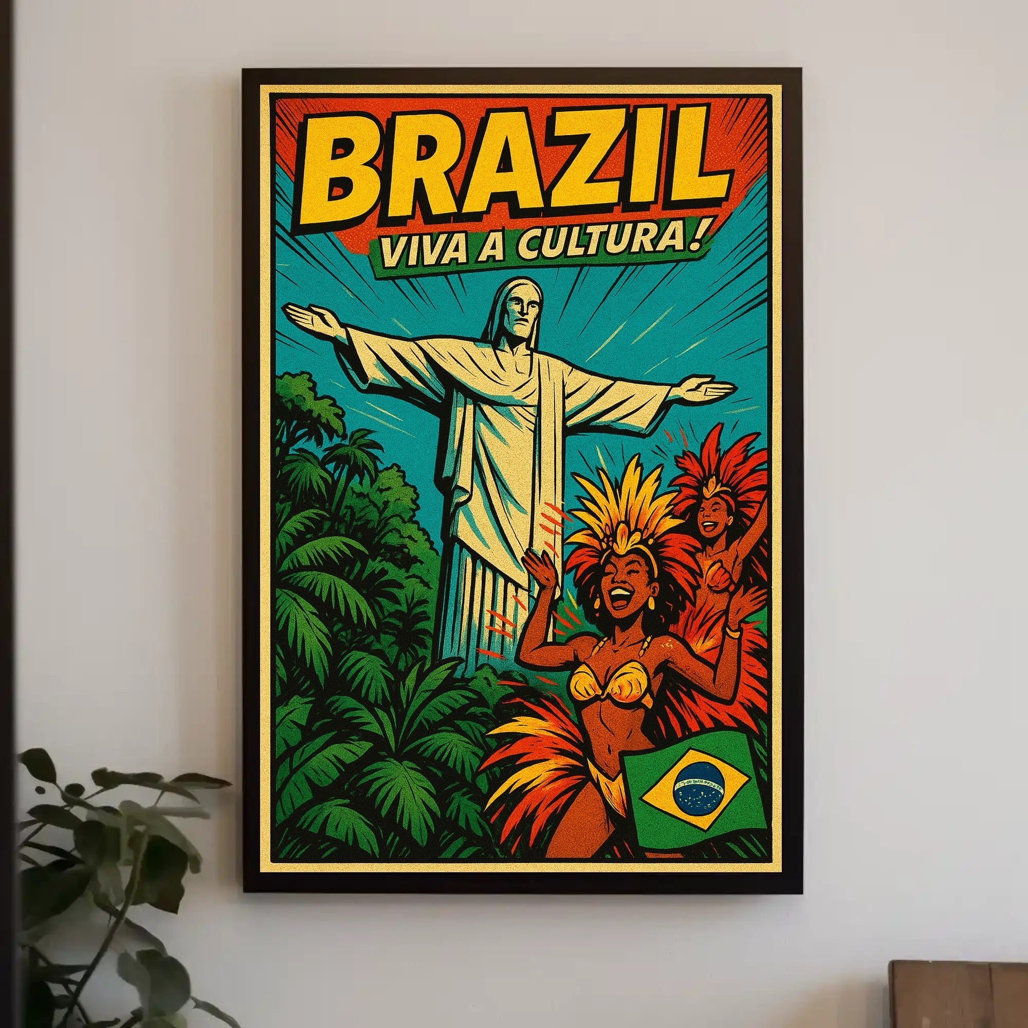 Brazilian Carnival Vibrance Vintage Cultural or Heritage Poster