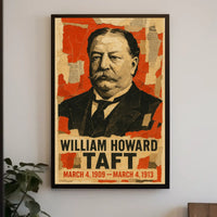 William Howard Taft 27th President of the United States Layered paper Collage Poster
