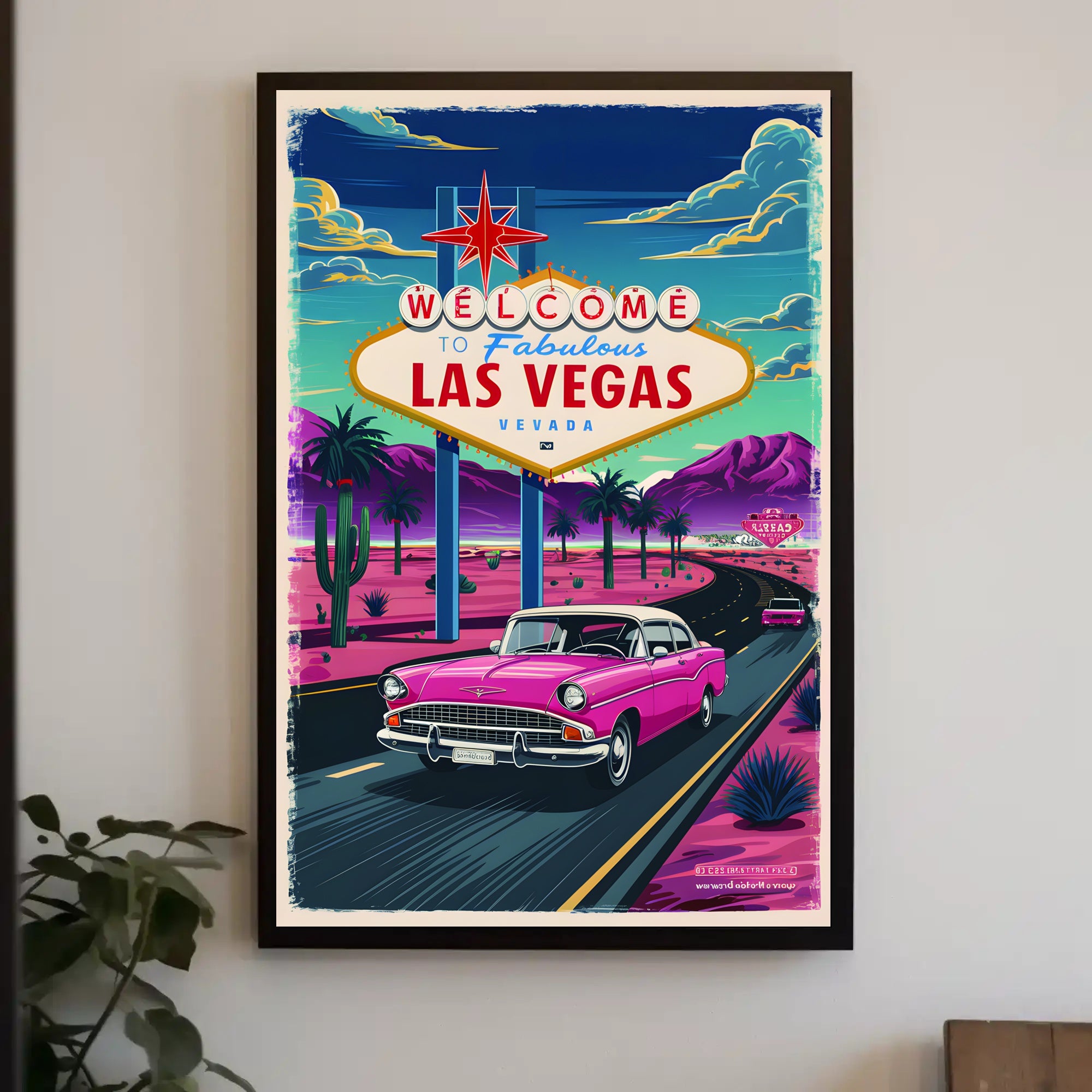 Retro Las Vegas Welcome Poster