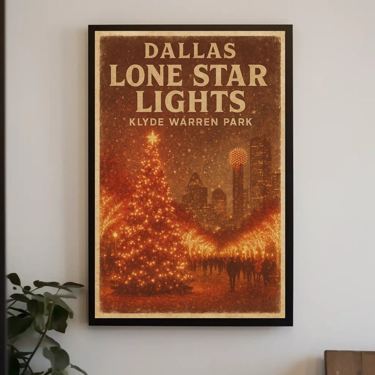 Dallas Lone Star Lights Poster