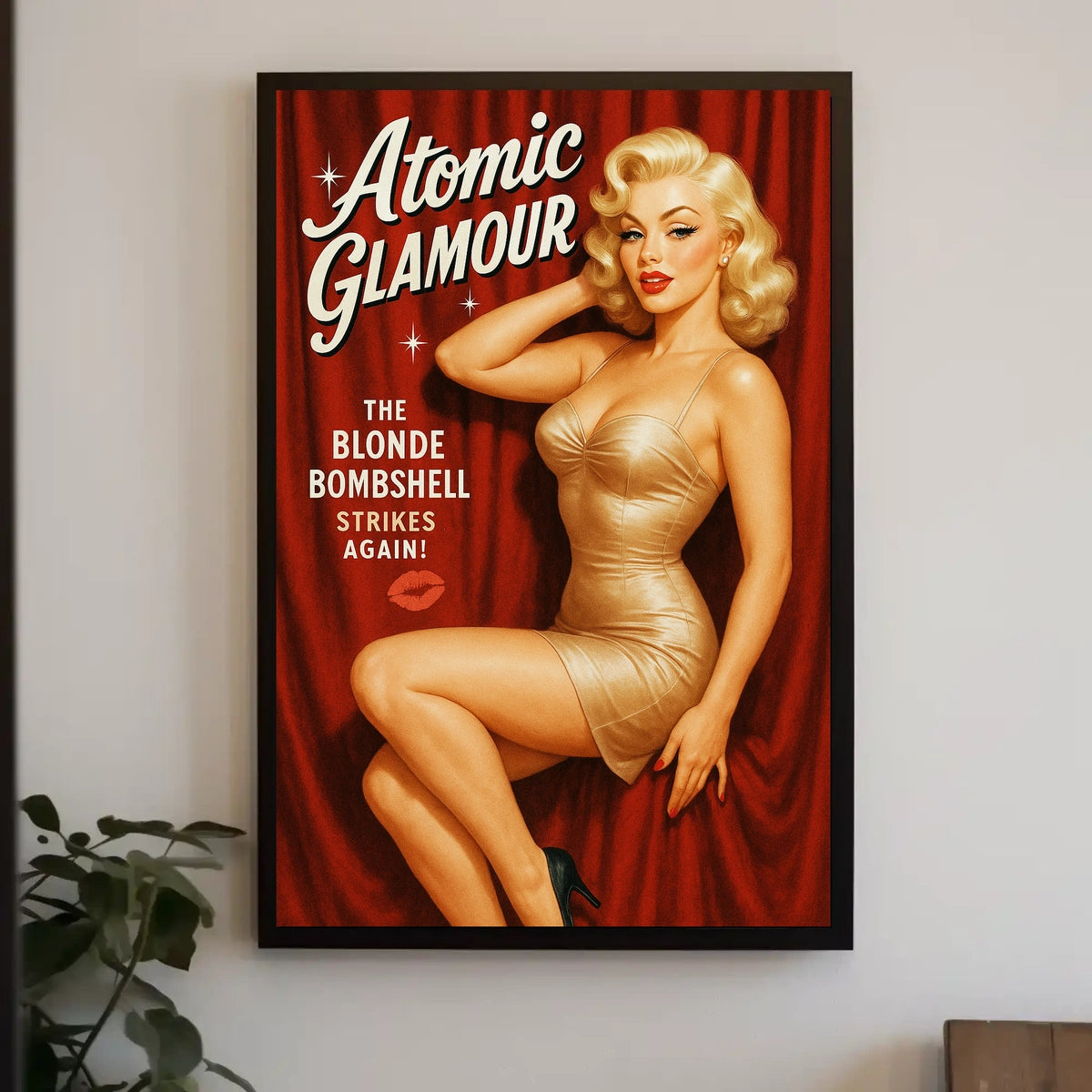 Atomic Glamour The Blonde Bombshell Poster
