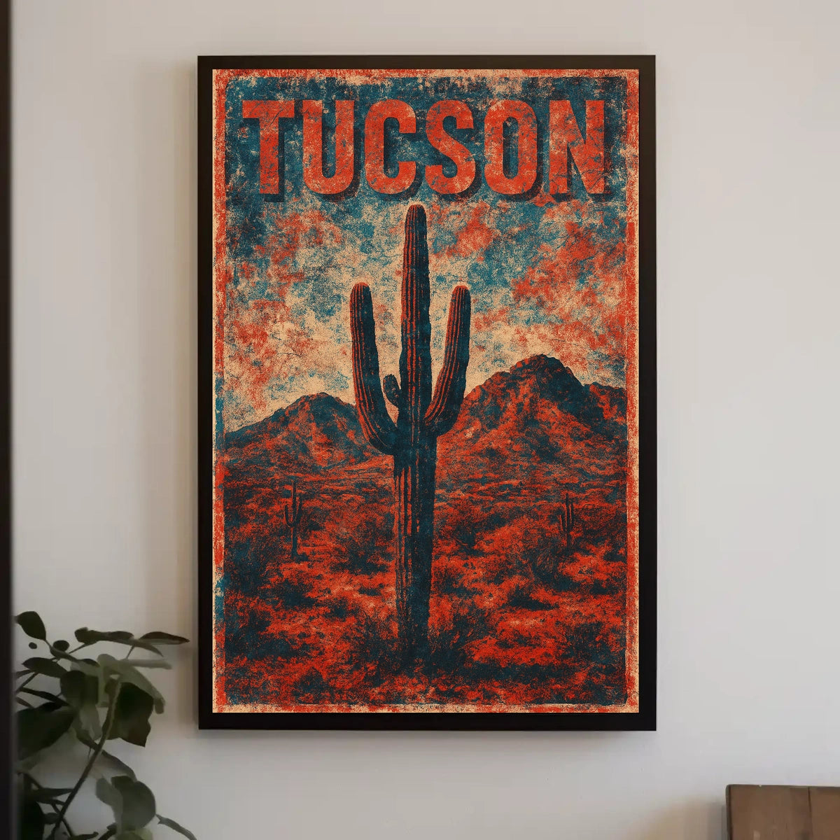 Tucson Desert Vibes Minimalist Landscape Poster