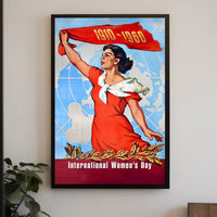 Empowering Vintage International Women's Day Propaganda Poster