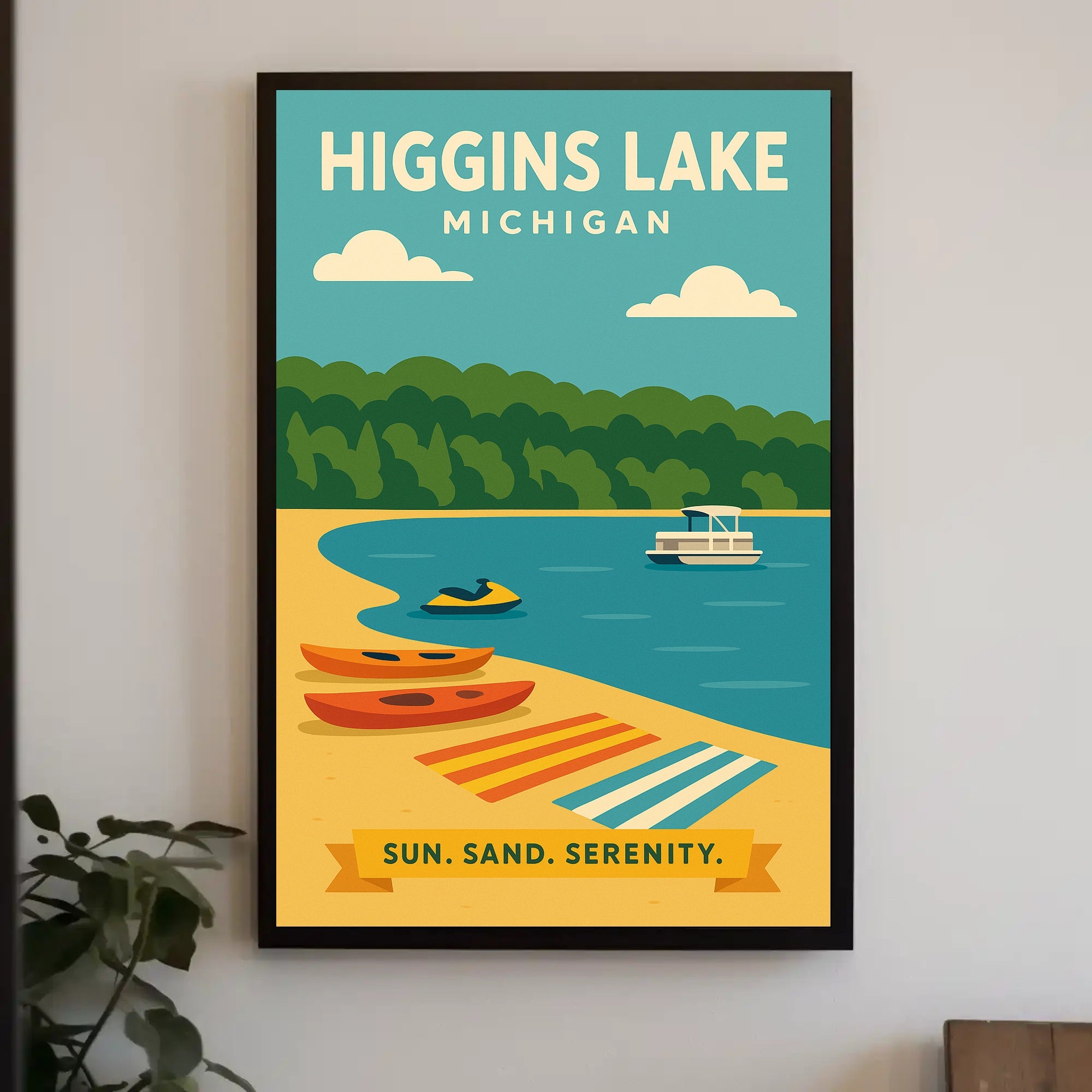Higgins Lake Serenity Travel Poster