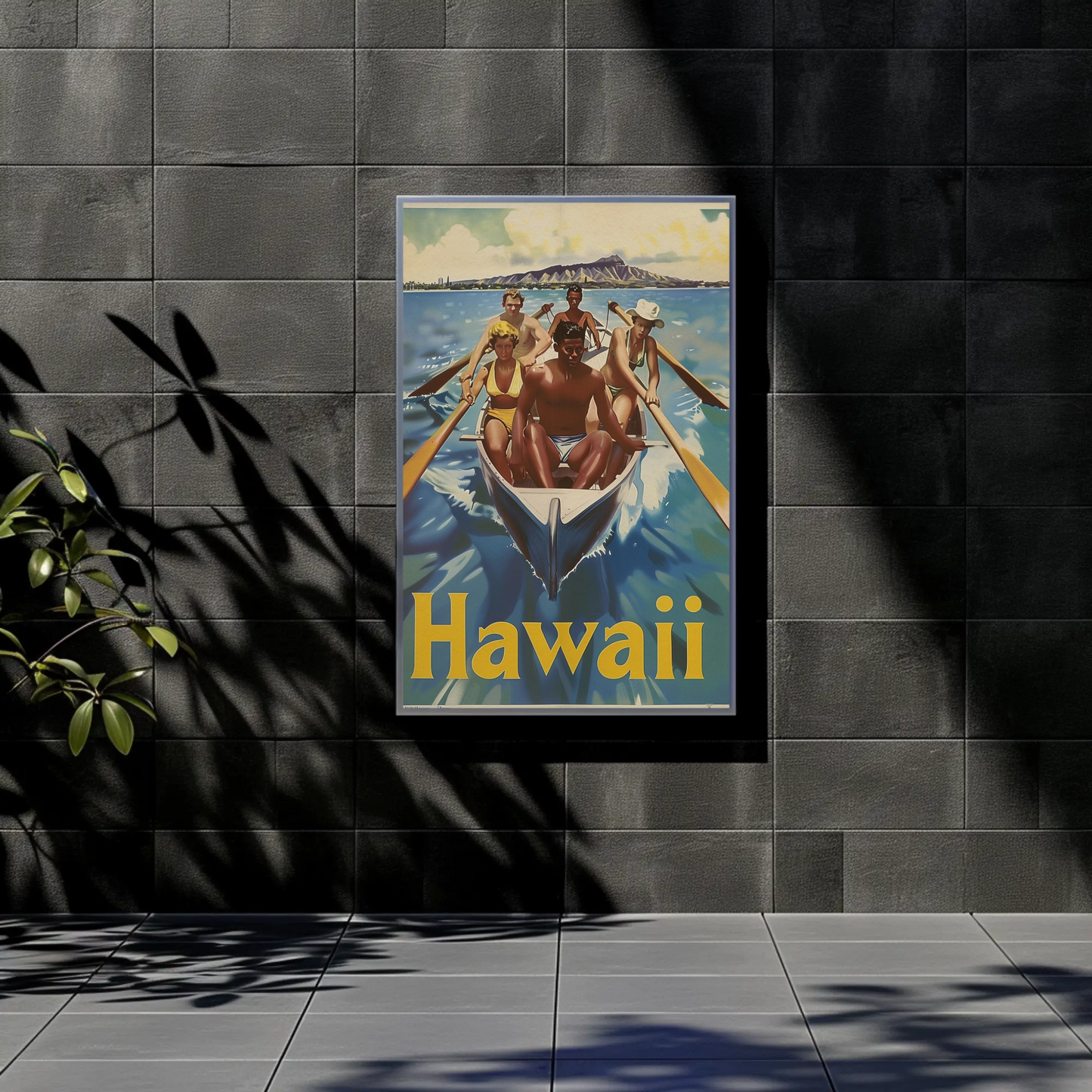 Vintage Poster Hawaii Rowing Team