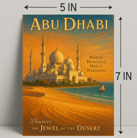Abu Dhabi Travel Marvels: Discover Architectural Wonders Travel Poster