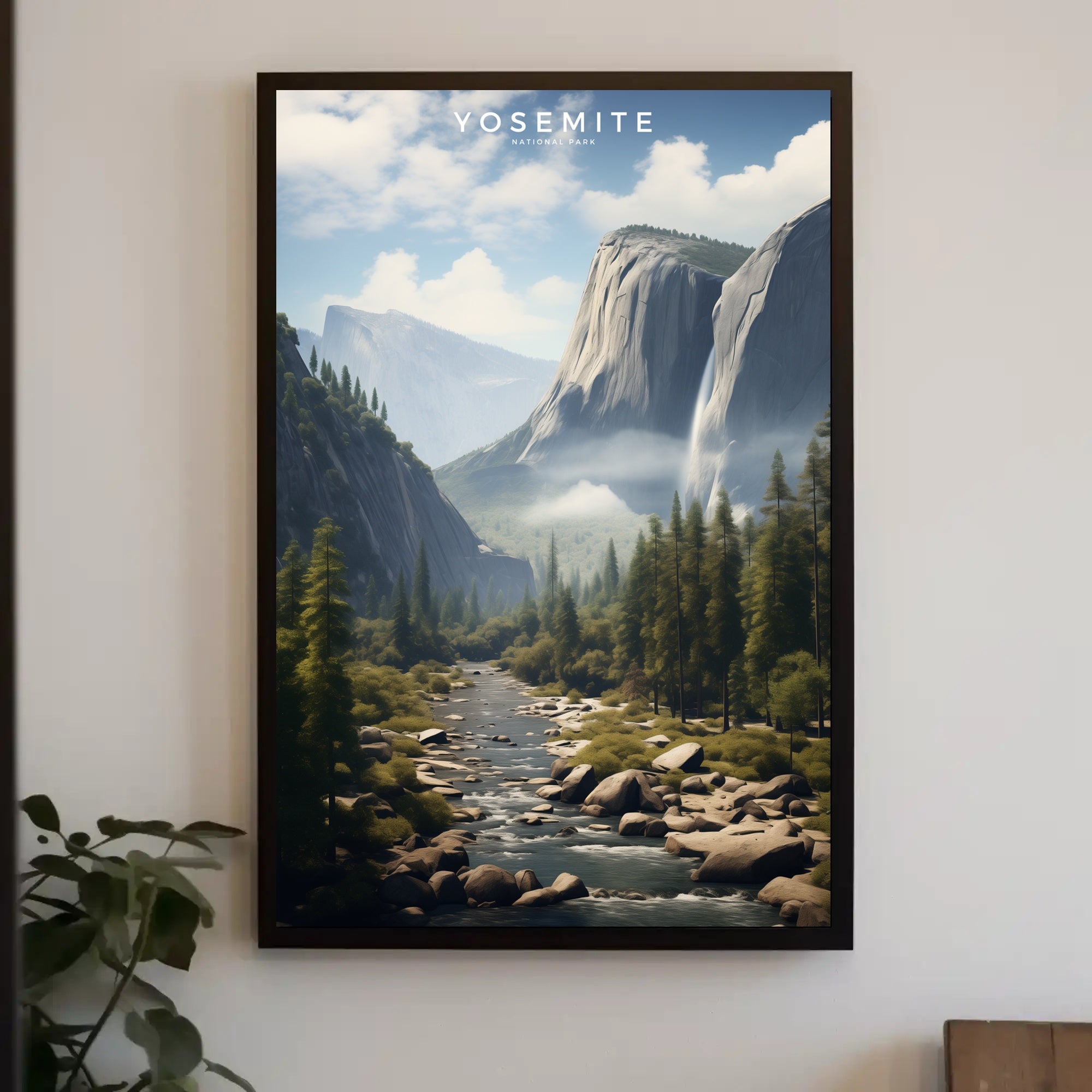 Yosemite Scenic View Poster Wall Art Print