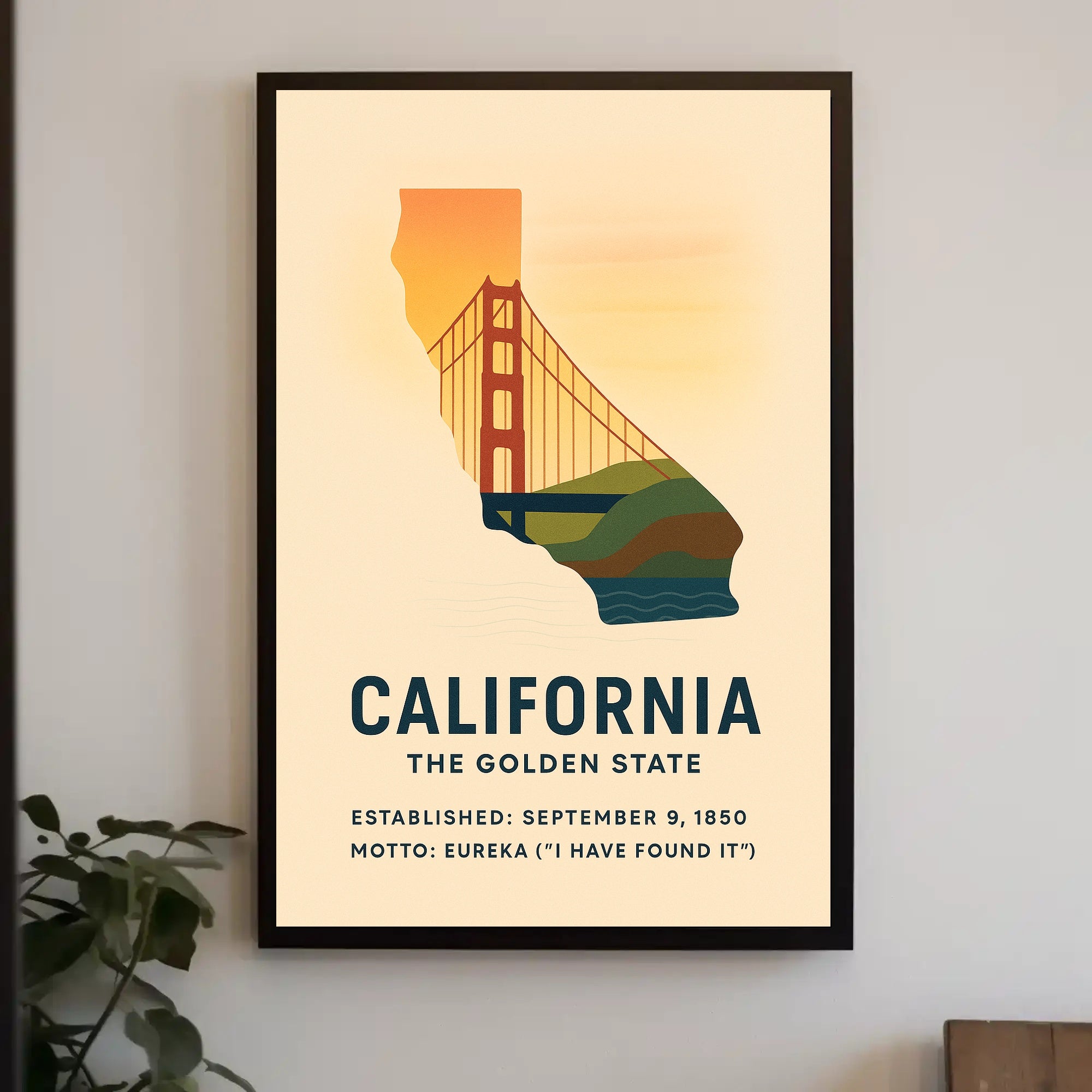 California Vintage Style Art Poster - Cultural or Heritage Poster