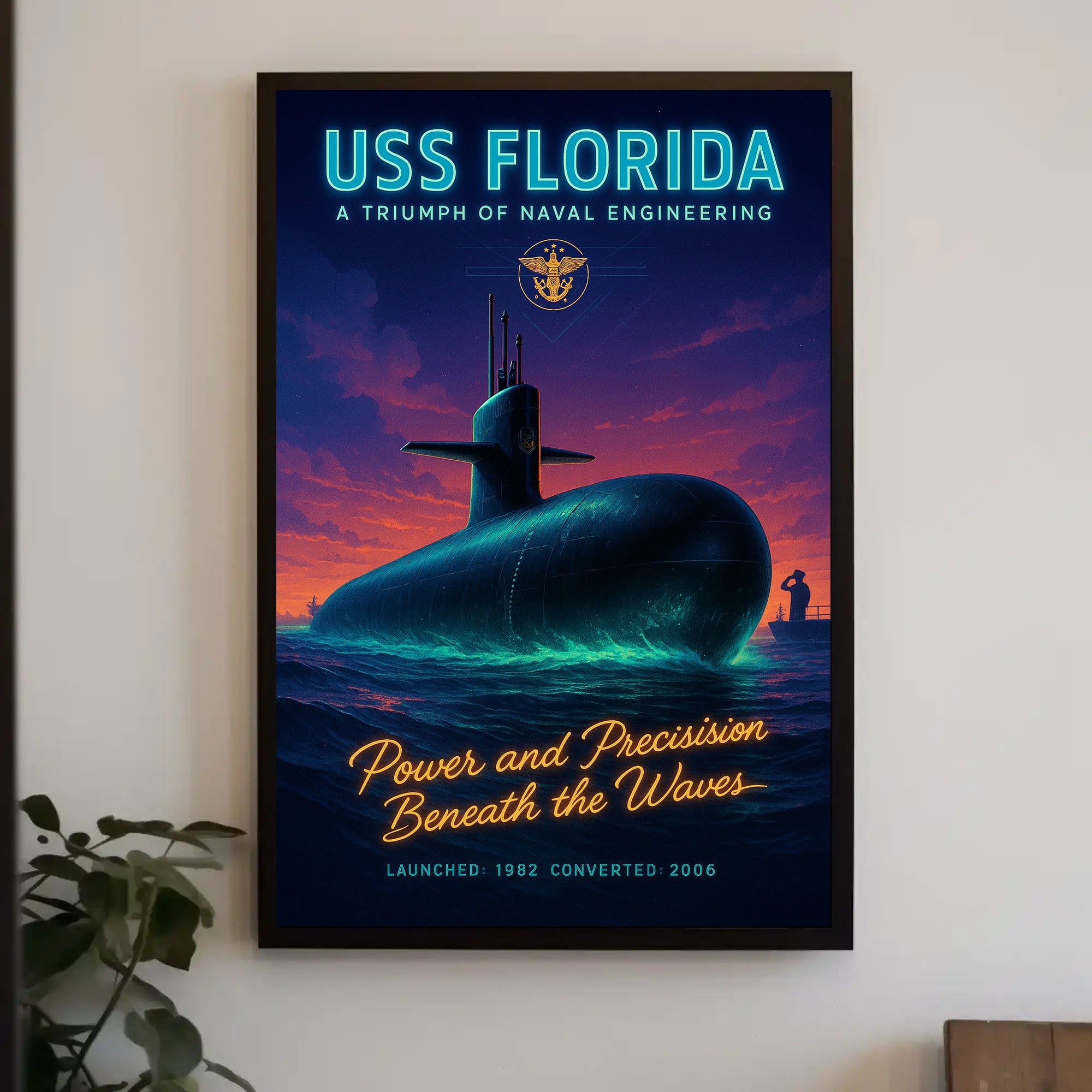 USS Florida – A Triumph of Naval Engineering Poster