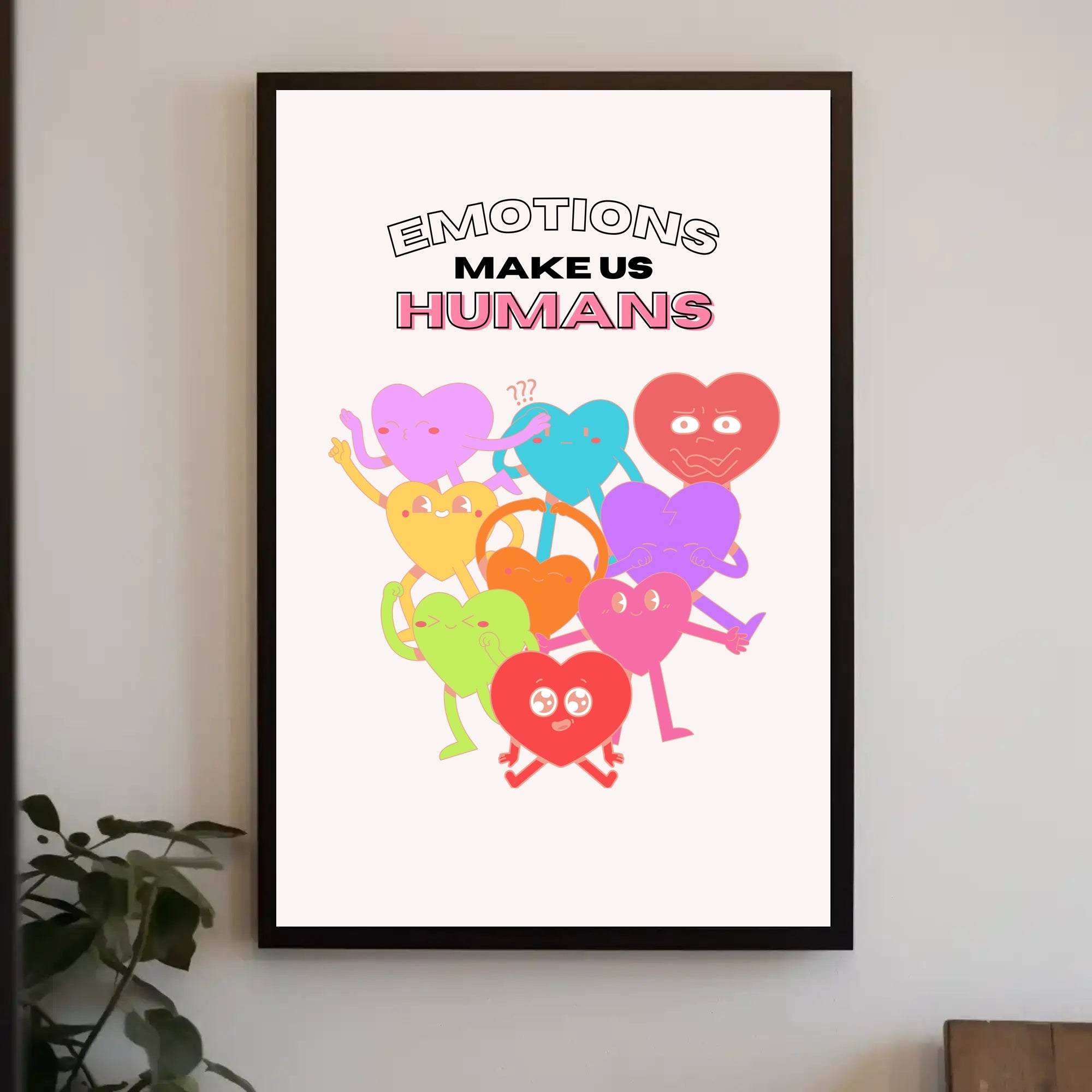 Emotions Make Us Humans Motivational or Quote Poster PosterGoat