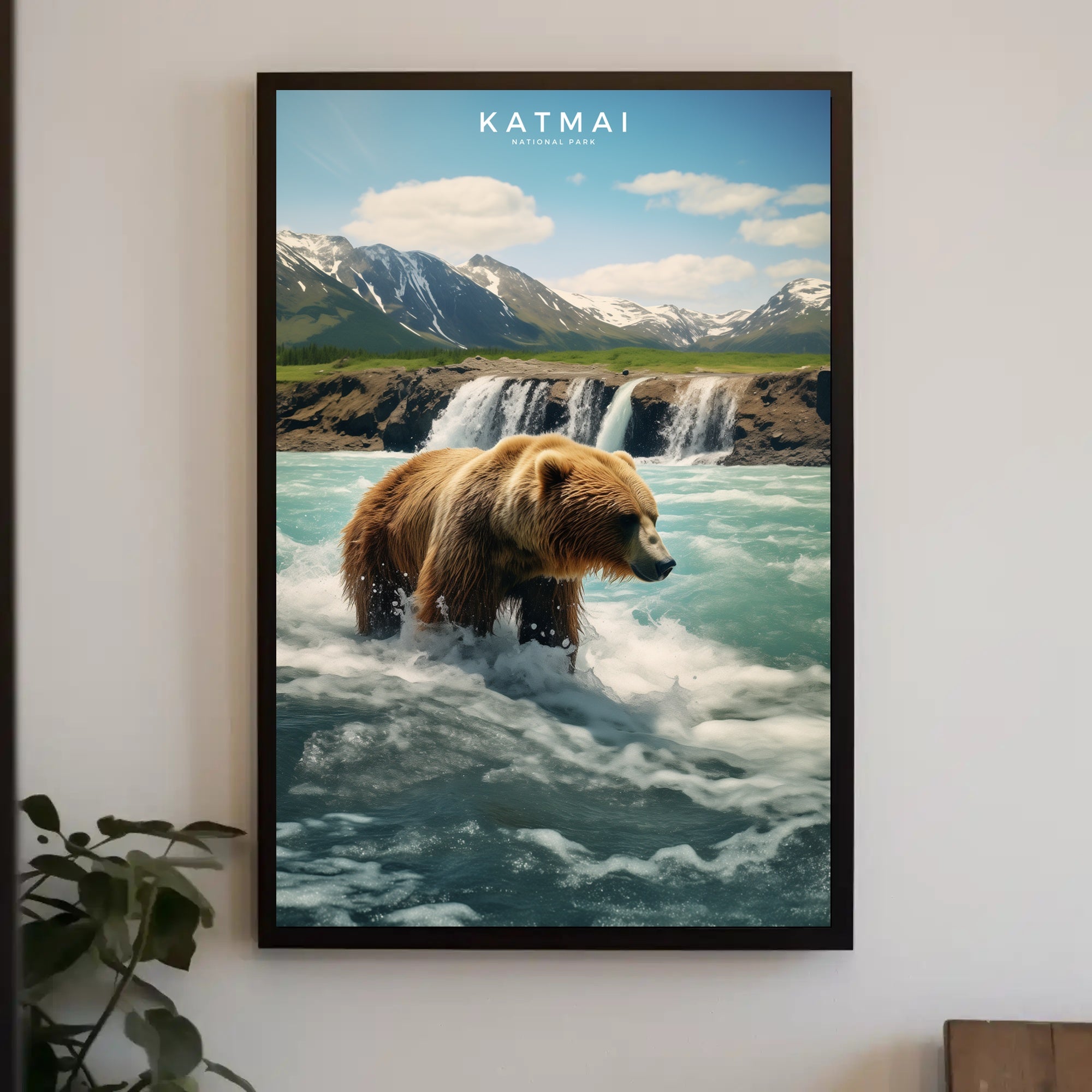 Katmai National Park Bear Poster Travel Print