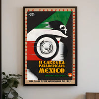 II Carrera Panamericana Mexico 1951 Poster