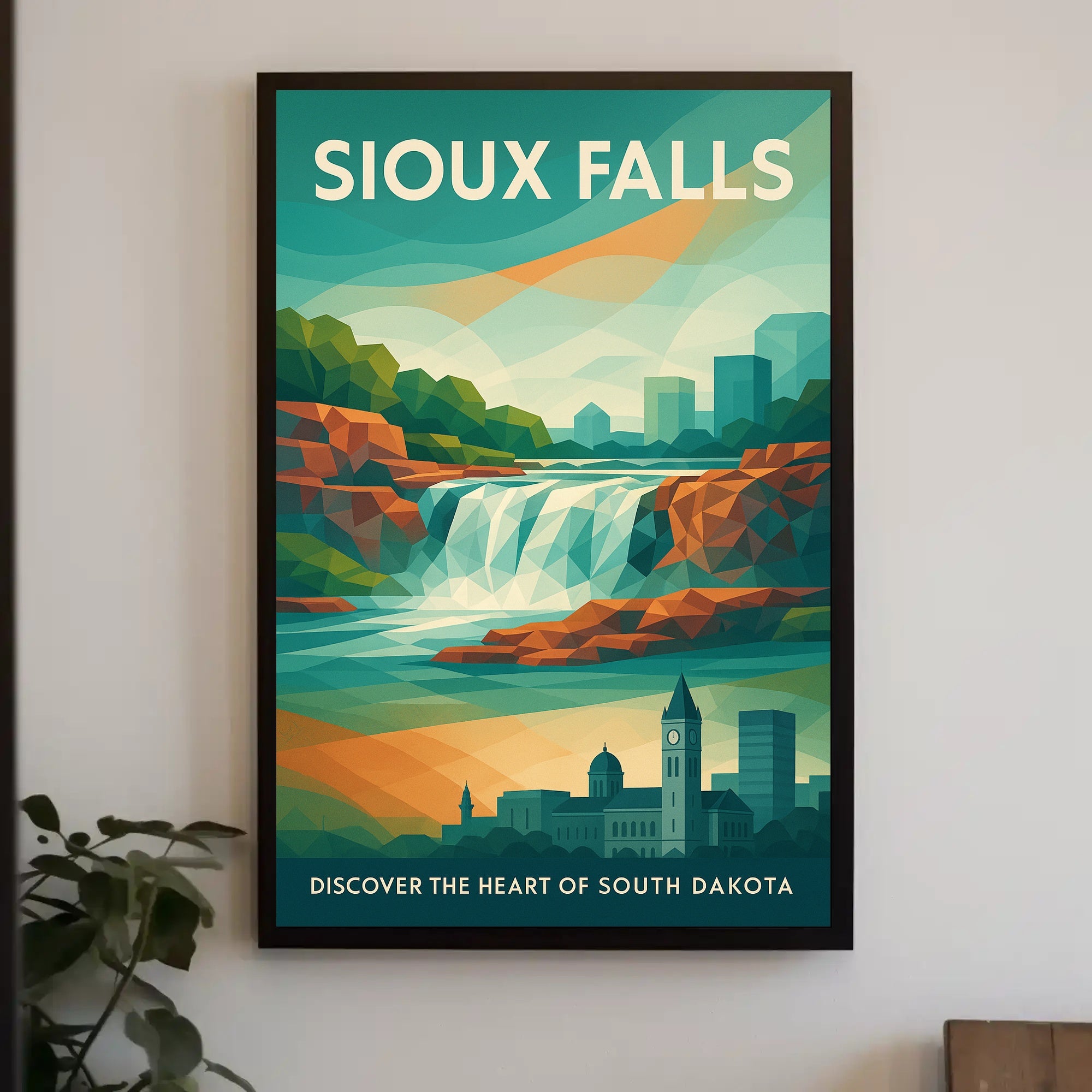 Discover Sioux Falls Wall Art Print
