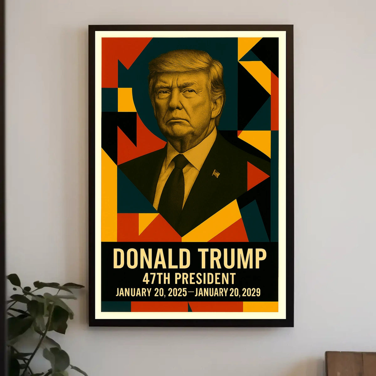 Donald Trump 45th President of the United States Abstract Pop Poster
