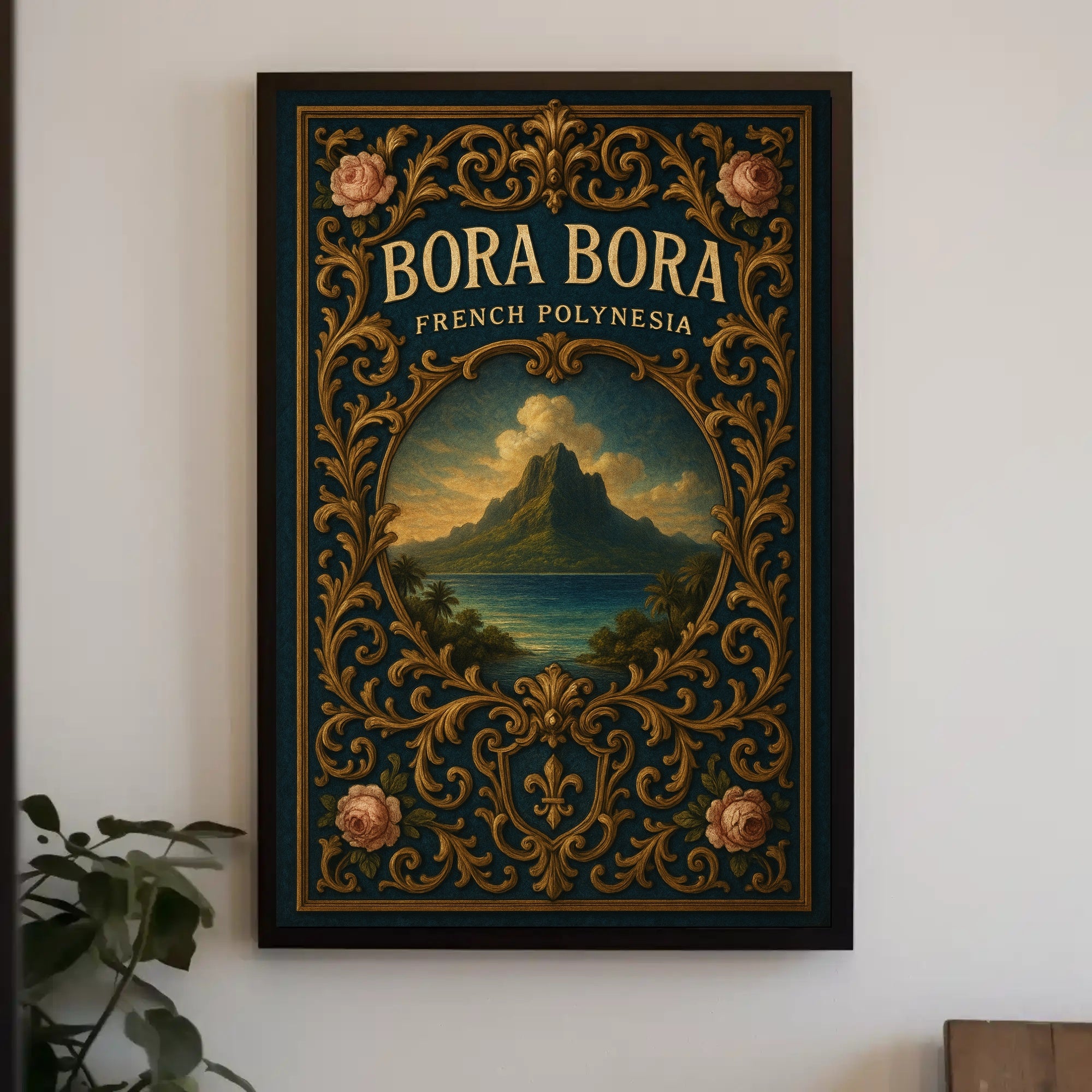 Bora Bora Vintage Travel Paradise Poster PosterGoat