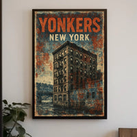 Vintage Yonkers Historic Building Travelers Poster