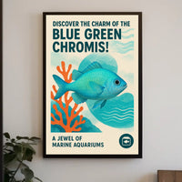Discover the Charm of the Blue Green Chromis Poster