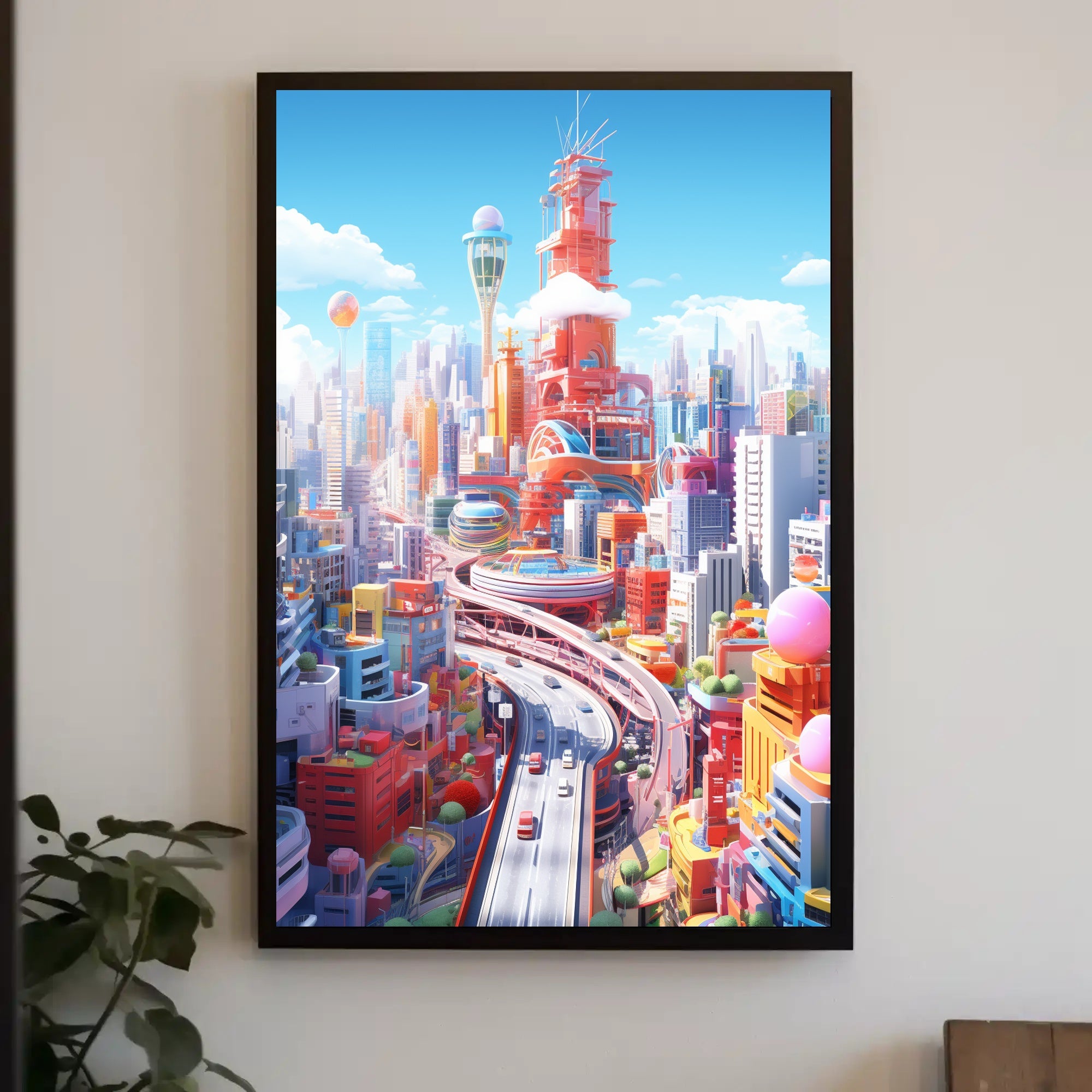 Futuristic Cityscape Poster