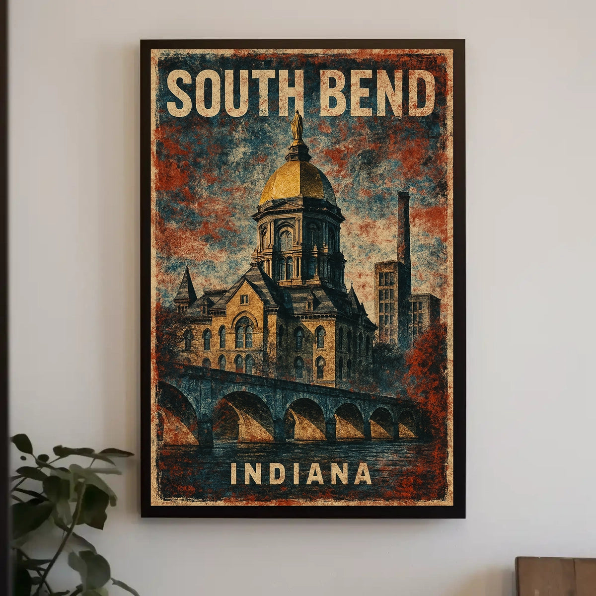 South Bend Architecture Art Deco Heritage Poster
