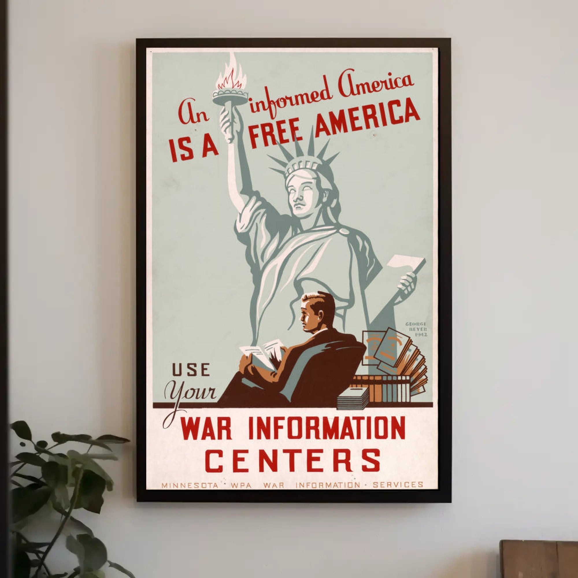 An Informed America is a Free America Poster PosterGoat