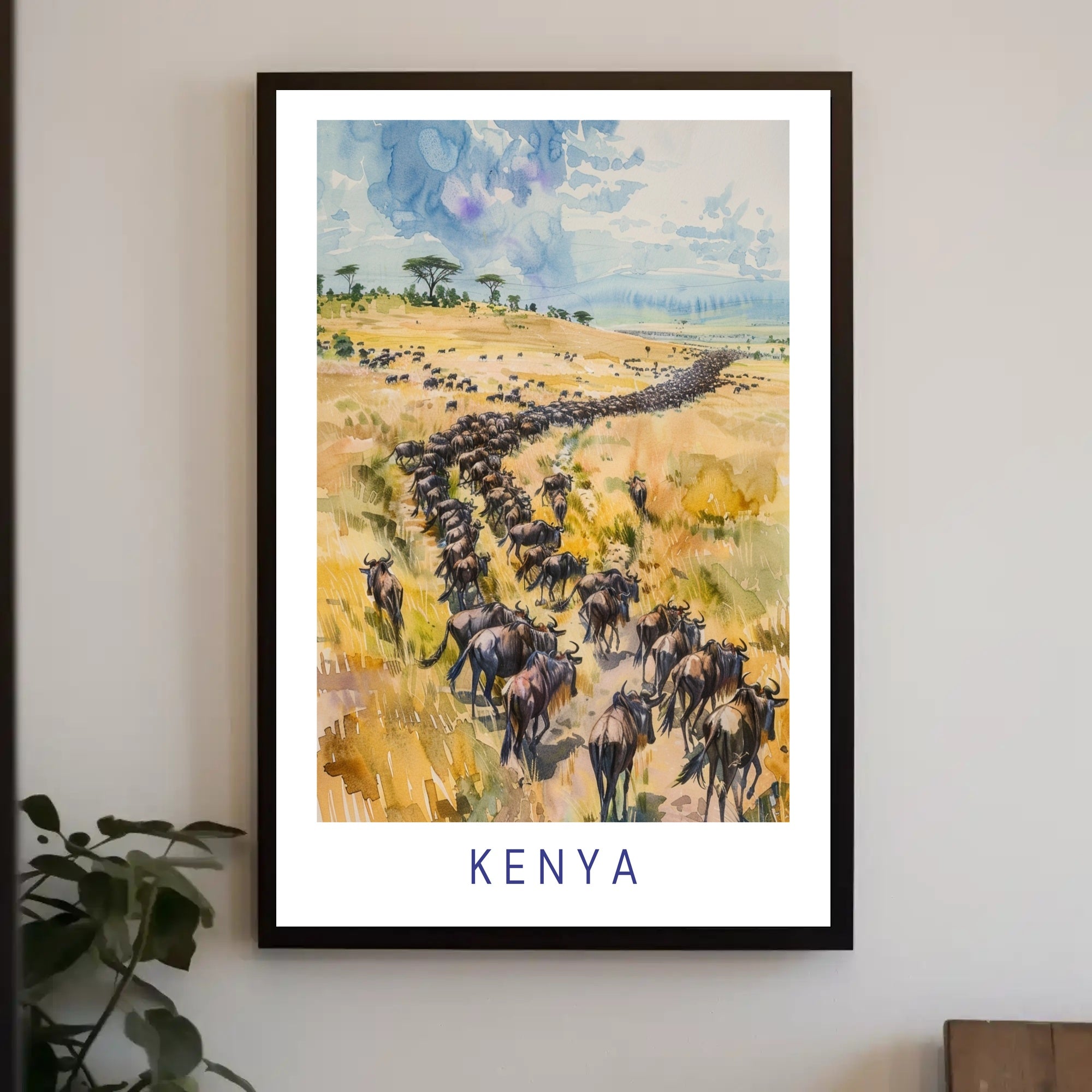 Kenya Wildlife Adventure in Motion Travel Poster PosterGoat