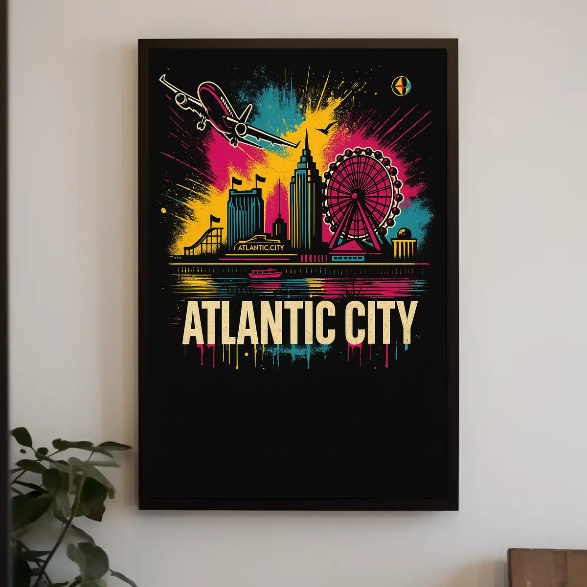 Atlantic City Skyline Poster