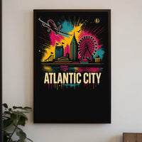 Atlantic City Skyline Poster