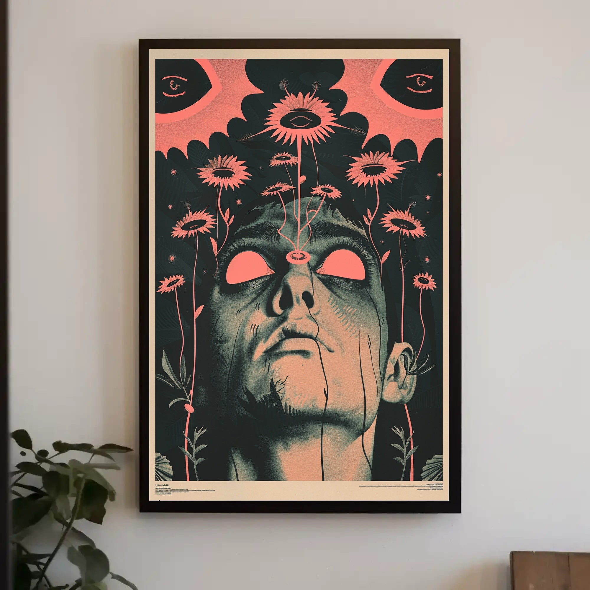 Surreal Floral Vision Art Print Poster for Home Decor PosterGoat